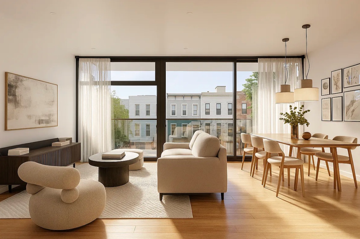 96 16th Street, Unit GARDENA Brooklyn, NY 11215 - Photo 3 of 10 a living room with furniture and a large window