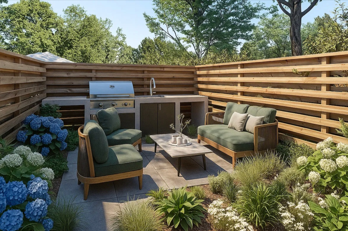 96 16th Street, Unit GARDENA Brooklyn, NY 11215 - Photo 8 of 10 a view of a patio with couches chairs and a potted plant