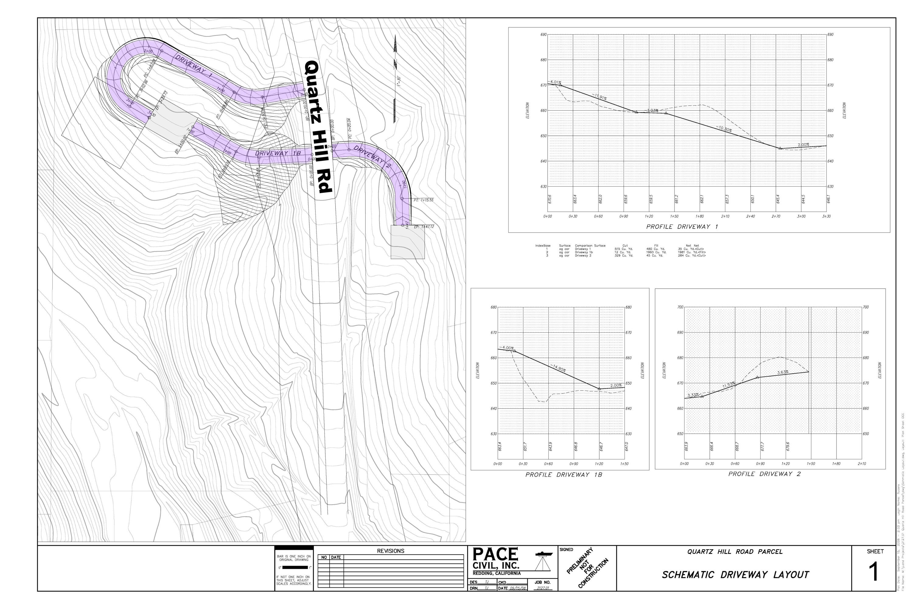 166 Quartz Hill Road Redding, CA 96003 - Photo 4 of 34 Driveway Plan 112010041 A