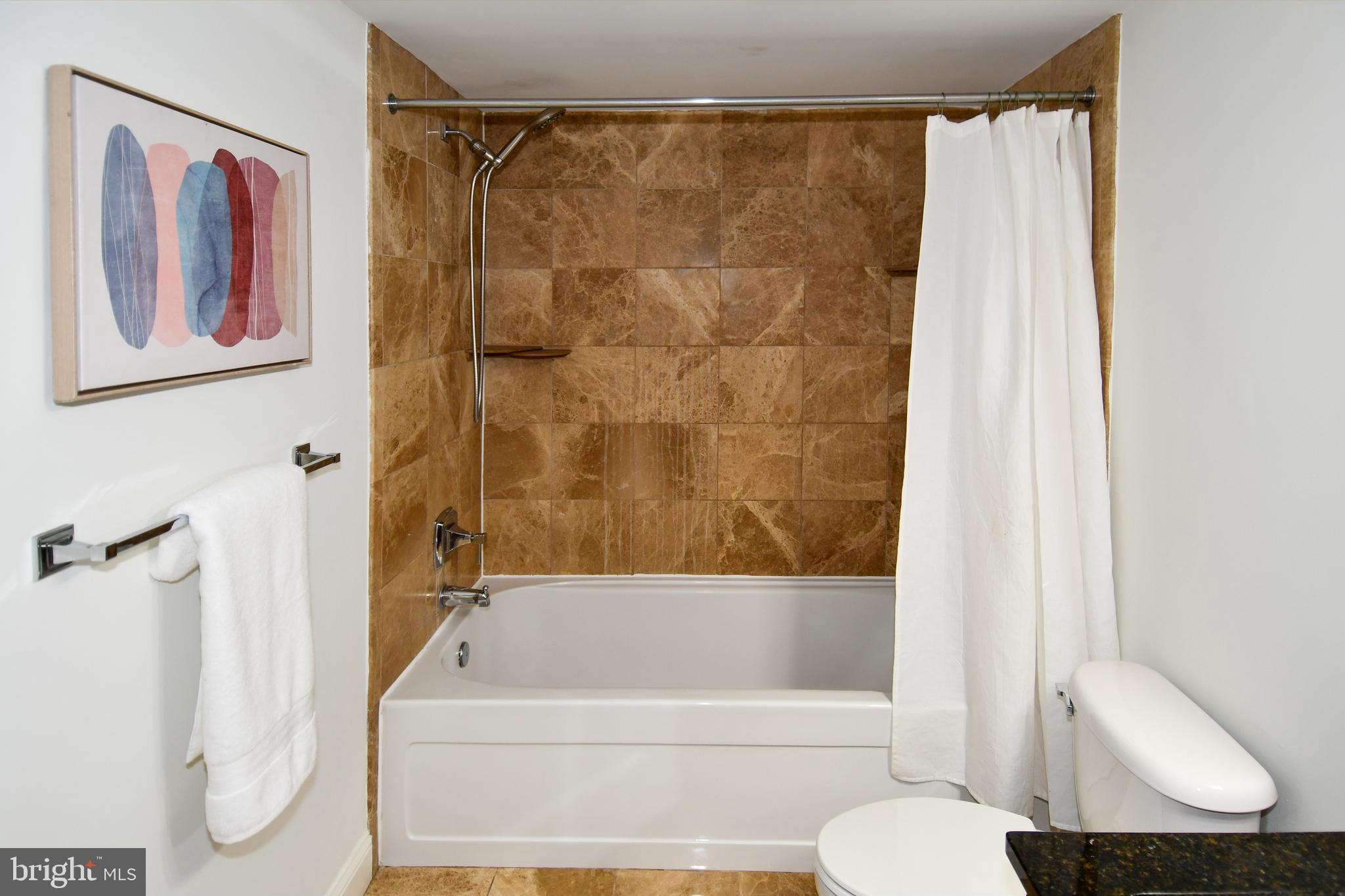 6301 Edsall Road, Unit 115 Alexandria, VA 22312 - Photo 18 of 37 a bathroom with a shower and a toilet