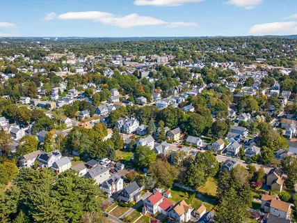an aerial view of multiple house