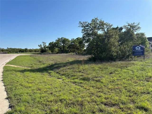 a view of a field with an trees