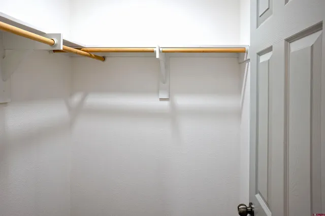 a close view of closet