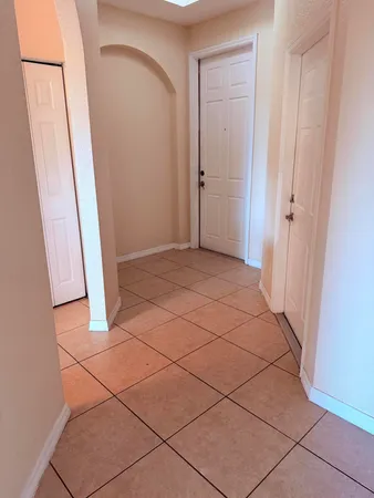 a view of a room with door