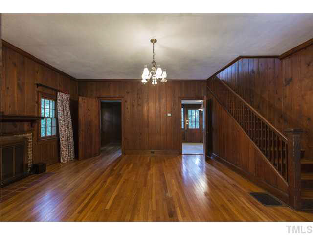3423 Hope Valley Road Durham, NC 27707 - Photo 3 of 23 Beautiful Red Oak Floors and Heart & Knotty Pine Paneling capture your attention the moment you walk in.
