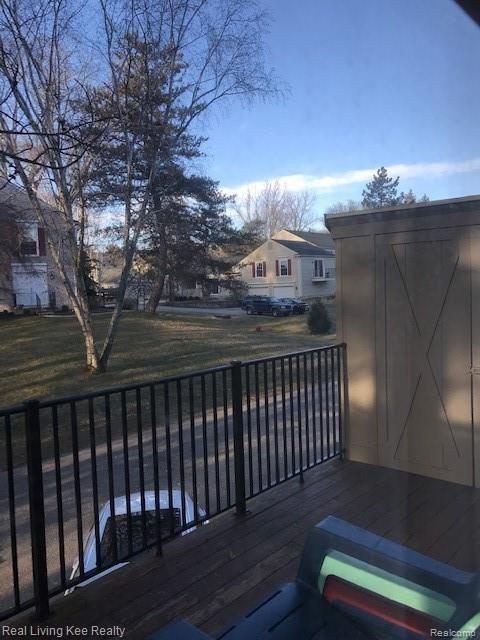 1403 Paddle Wheel Lane Rochester, MI 48306 - Photo 12 of 54 Balcony with storage for outdoor lawn furniture etc.