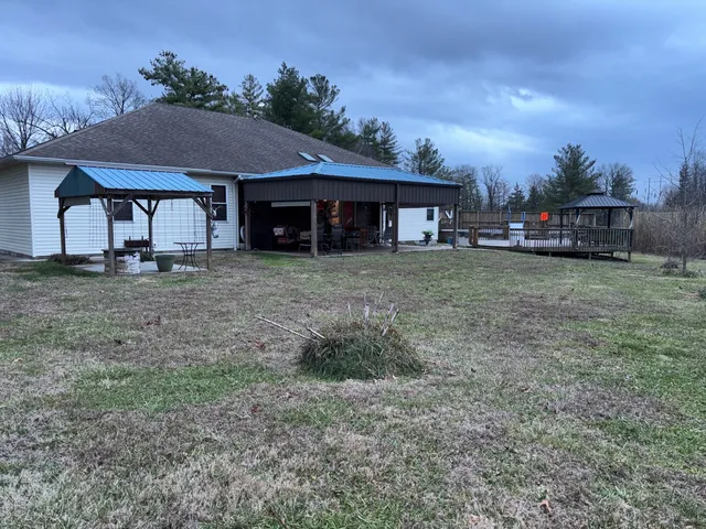 a house view with a garden space