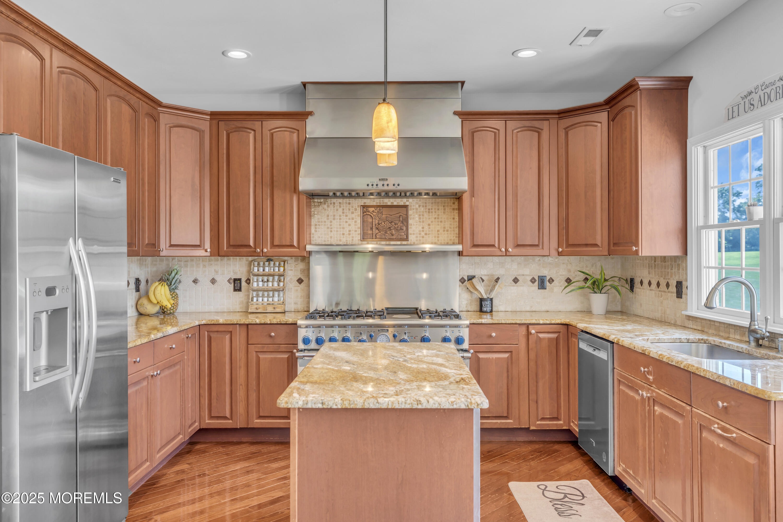 6 Cooper Court Cream Ridge, NJ 08514 - Photo 18 of 105 a kitchen with stainless steel appliances granite countertop a sink stove refrigerator and cabinets