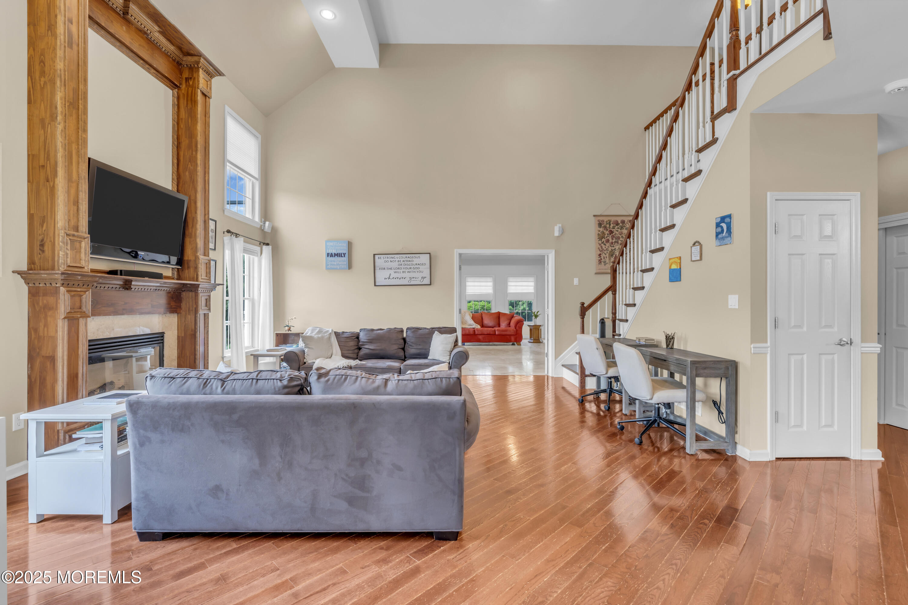 6 Cooper Court Cream Ridge, NJ 08514 - Photo 35 of 105 a living room with furniture and a flat screen tv