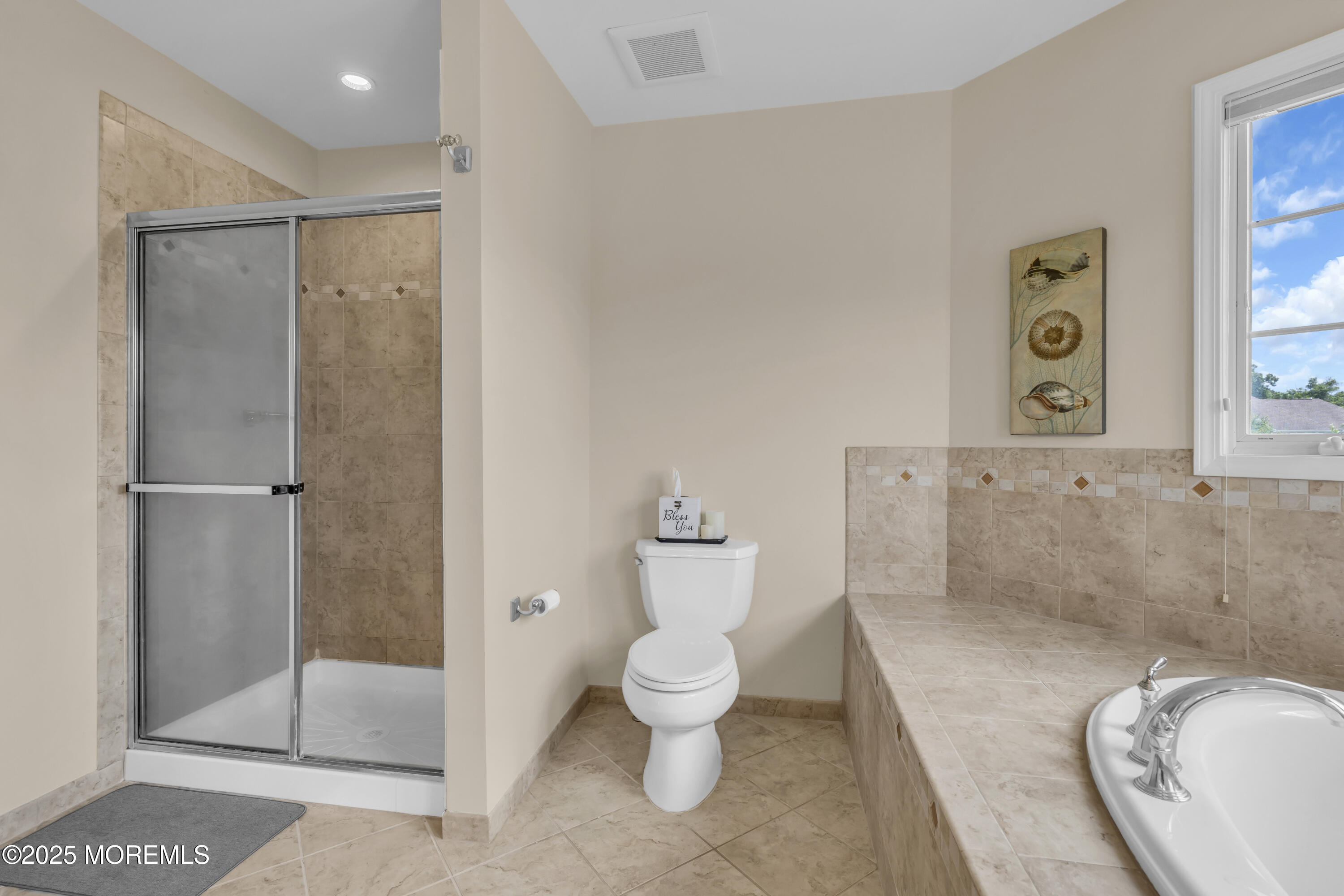 6 Cooper Court Cream Ridge, NJ 08514 - Photo 47 of 105 a bathroom with a granite countertop sink toilet and shower