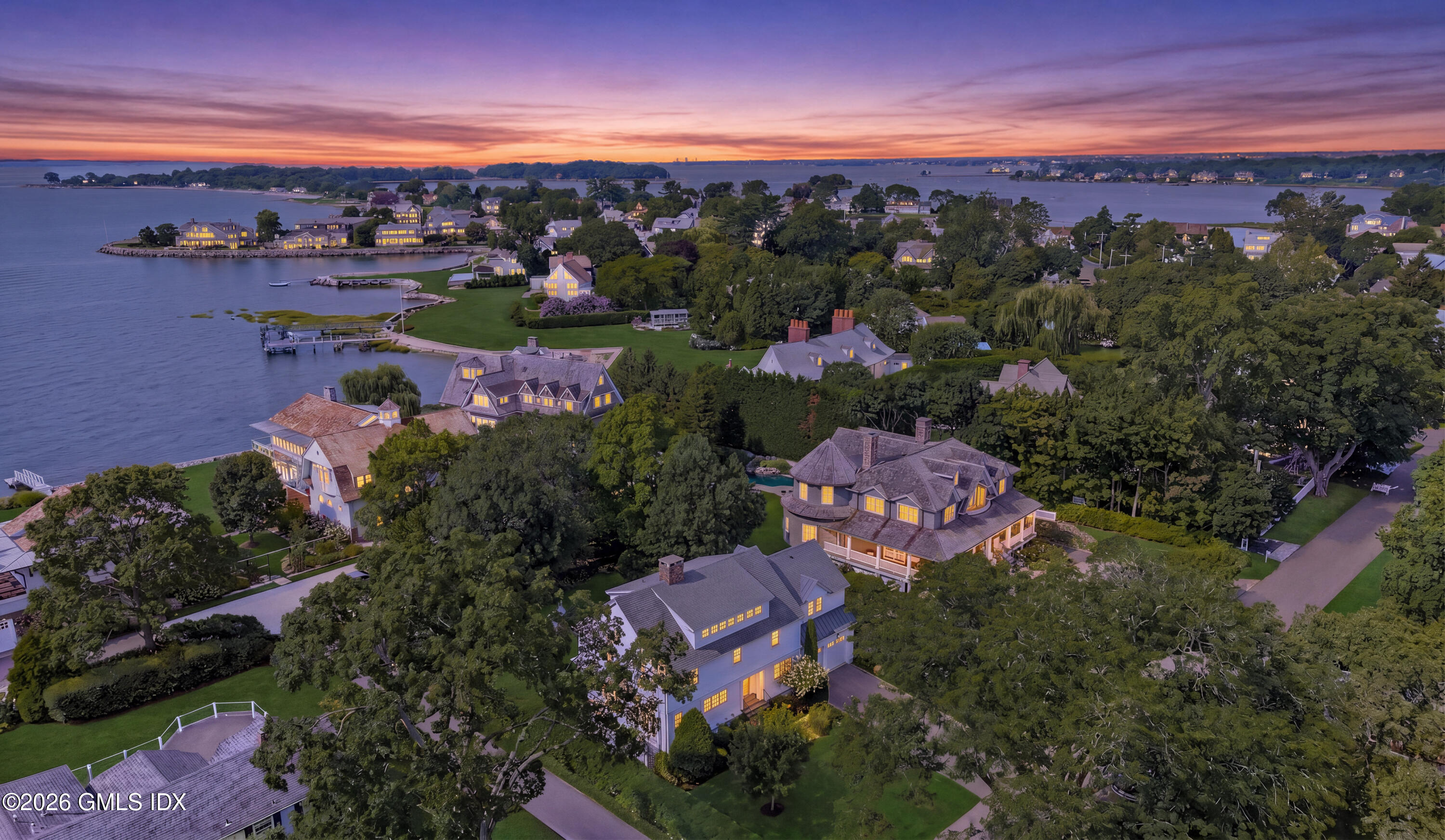 24 Rocky Point Road Old Greenwich, CT 06870 - Photo 34 of 39 Twilight Views
