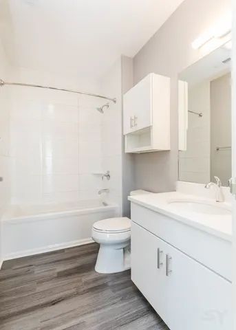a bathroom with a sink a toilet and a bathtub