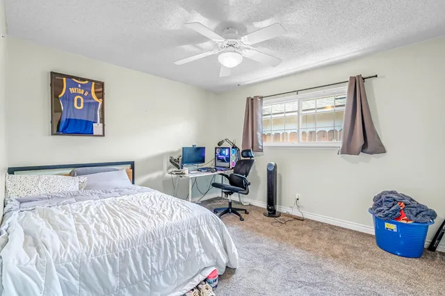 front view of a house with a patio