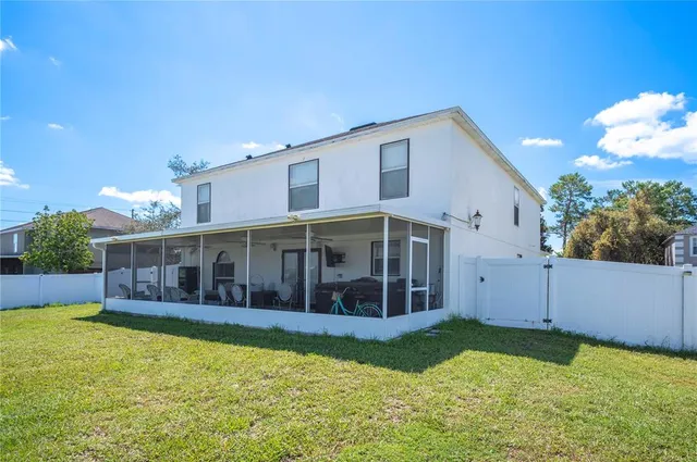 a house view with garden space