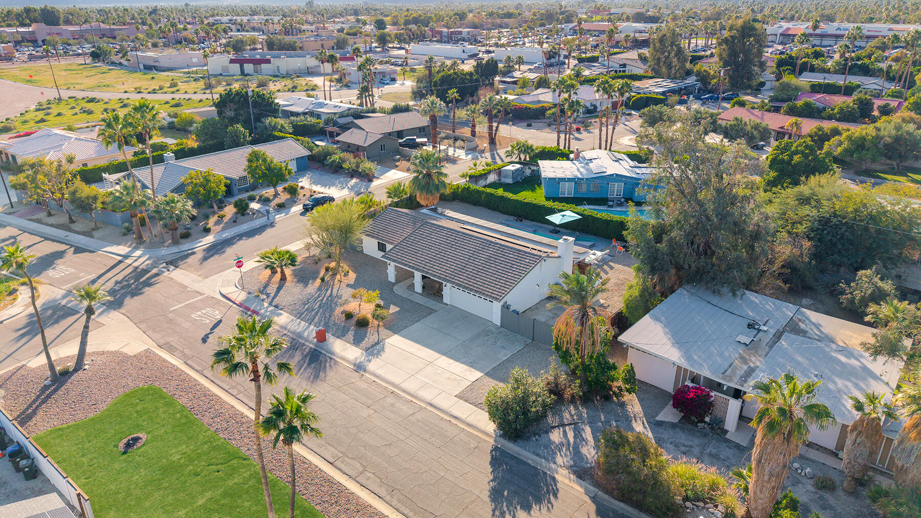 2003 North Sandra Road Palm Springs, CA 92262 - Photo 22 of 25 an aerial view of residential houses with outdoor space