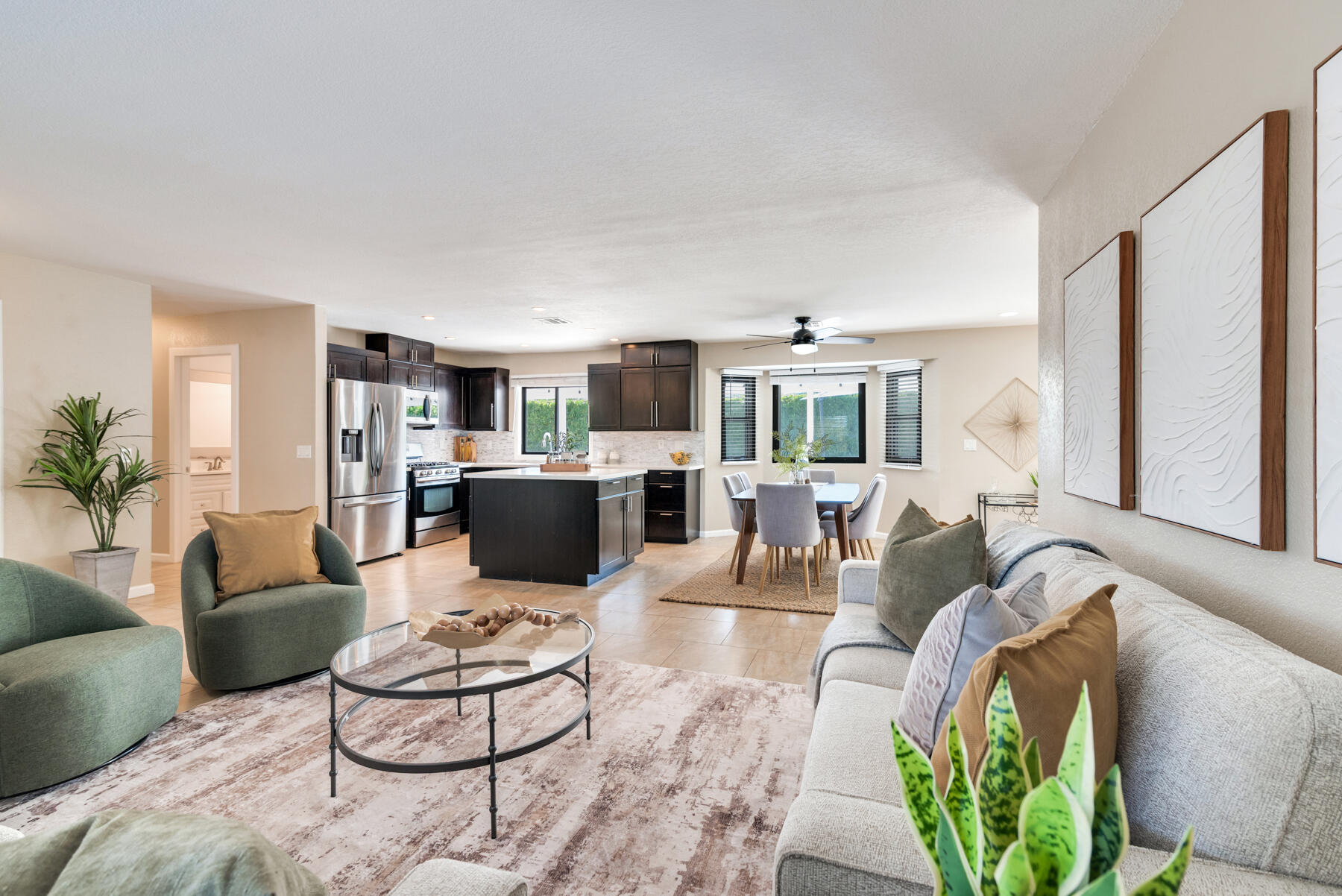 2003 North Sandra Road Palm Springs, CA 92262 - Photo 9 of 25 a living room with furniture and a large window