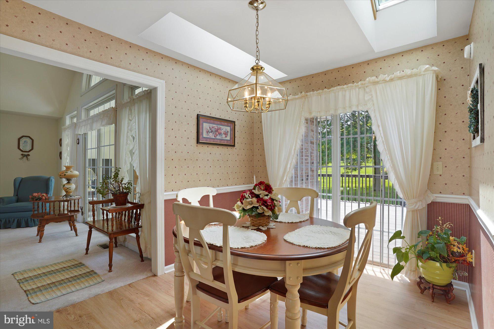 1445 Ebenezer Church Road Rising Sun, MD 21911 - Photo 13 of 40 Breakfast Area w/Skylights--Sliders lead to Deck