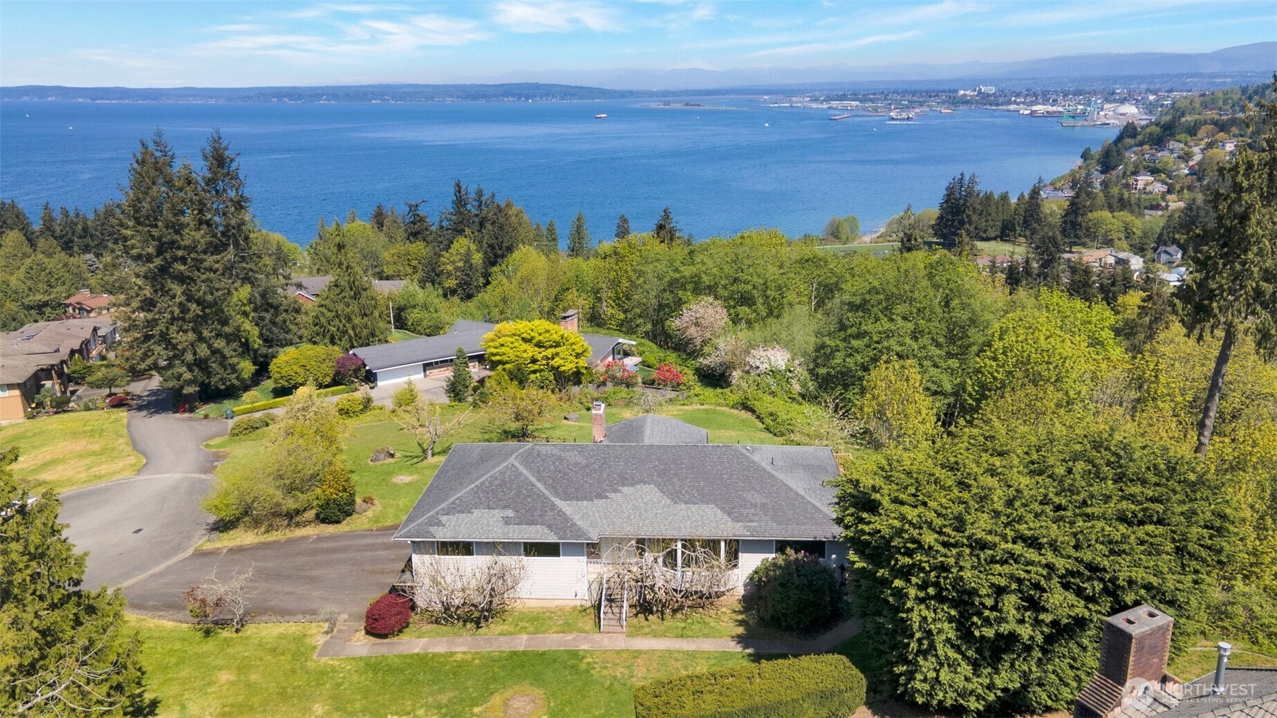 19-xx 49th Place Southwest Everett, WA 98203 - Photo 4 of 7 aerial view of a house with a garden