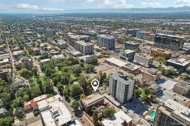 an aerial view of multiple house