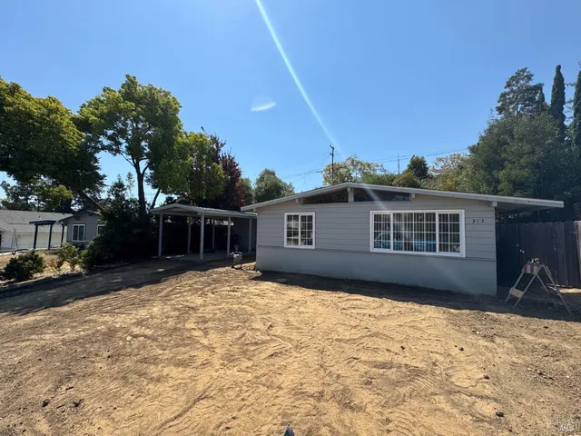 a backyard of a house