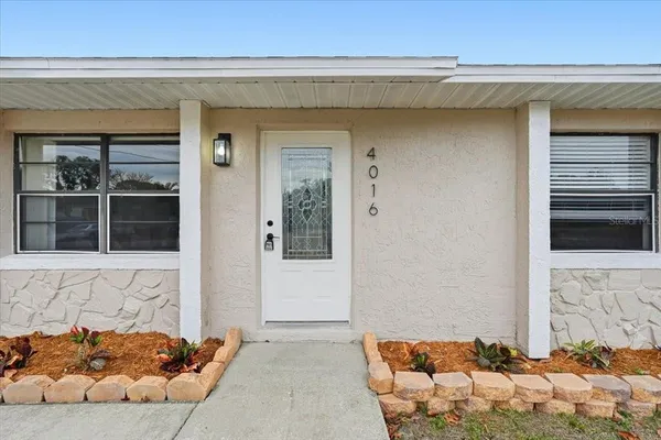 a view of front door of house