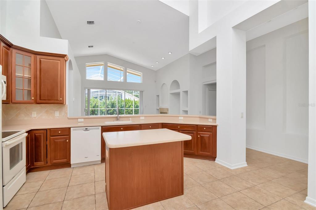 1927 Alecost Court Trinity, FL 34655 - Photo 36 of 44 a kitchen with stainless steel appliances granite countertop a stove a sink and a microwave