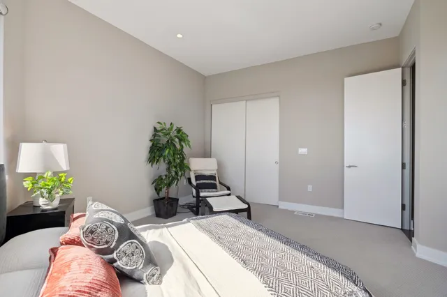 a view of a dry yard with trees