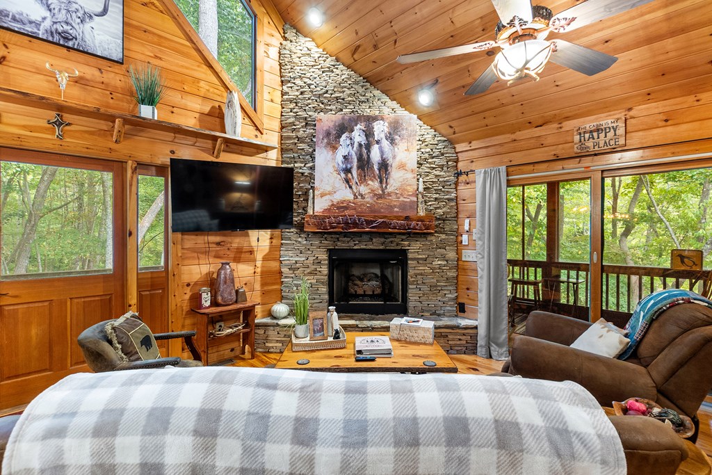 35 Wunder Bear Ridge Morganton, GA 30560 - Photo 12 of 76 a view of a livingroom with furniture and a fireplace