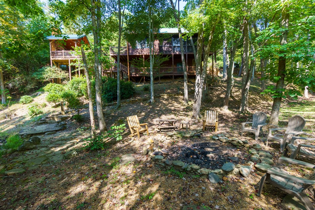 35 Wunder Bear Ridge Morganton, GA 30560 - Photo 53 of 76 a backyard of a house with lots of plants and tree