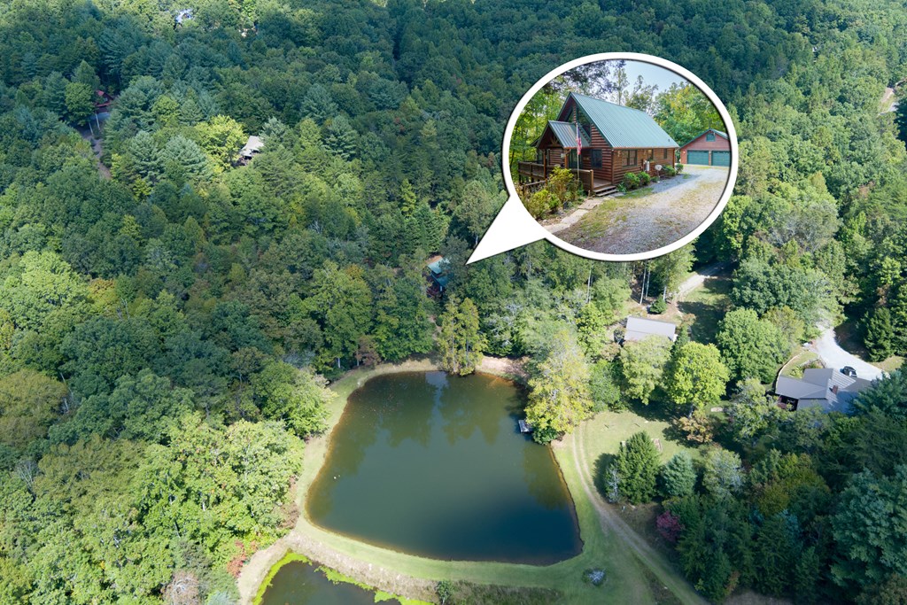 35 Wunder Bear Ridge Morganton, GA 30560 - Photo 66 of 76 an aerial view of a house with swimming pool and outdoor space