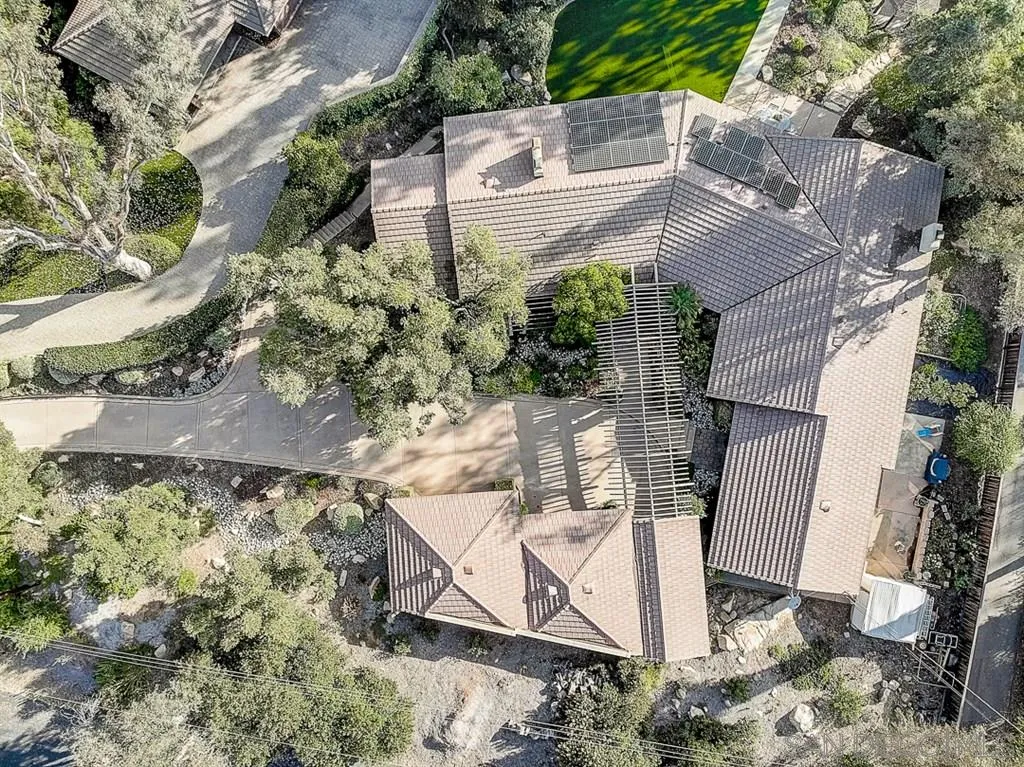 16508 Wilderness Road Poway, CA 92064 - Photo 21 of 25 an aerial view of a house with a yard