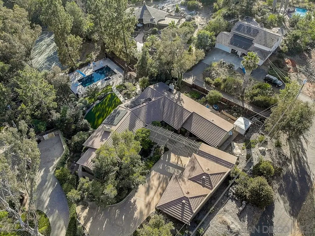 16508 Wilderness Road Poway, CA 92064 - Photo 23 of 25 an aerial view of a house with a yard