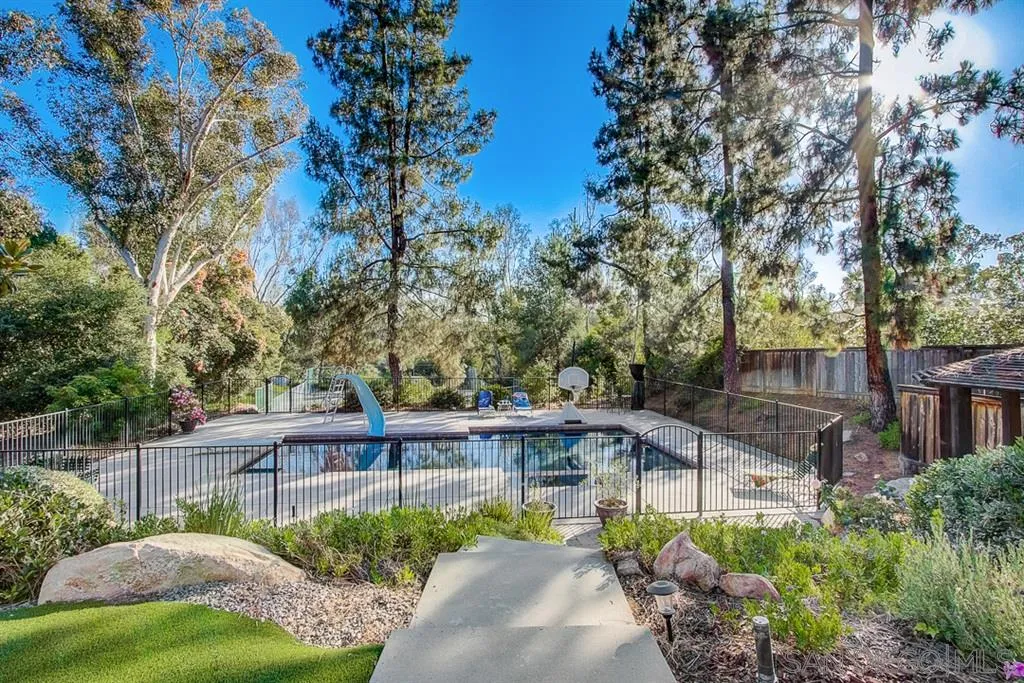 16508 Wilderness Road Poway, CA 92064 - Photo 24 of 25 a view of a garden with plants and large trees