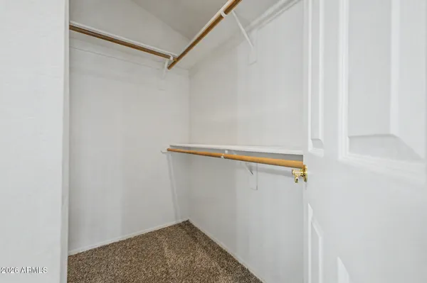 a view of small space with racks on the wall