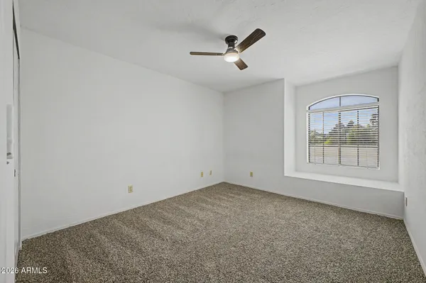 an empty room with a window