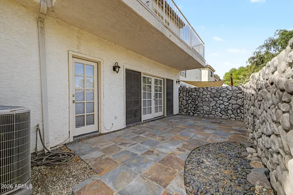 a view of front door of house