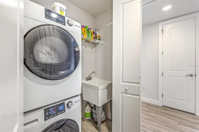 a view of a building with a outdoor space