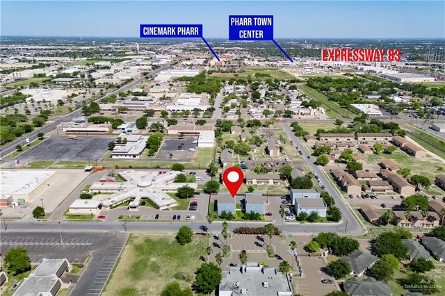 an aerial view of city