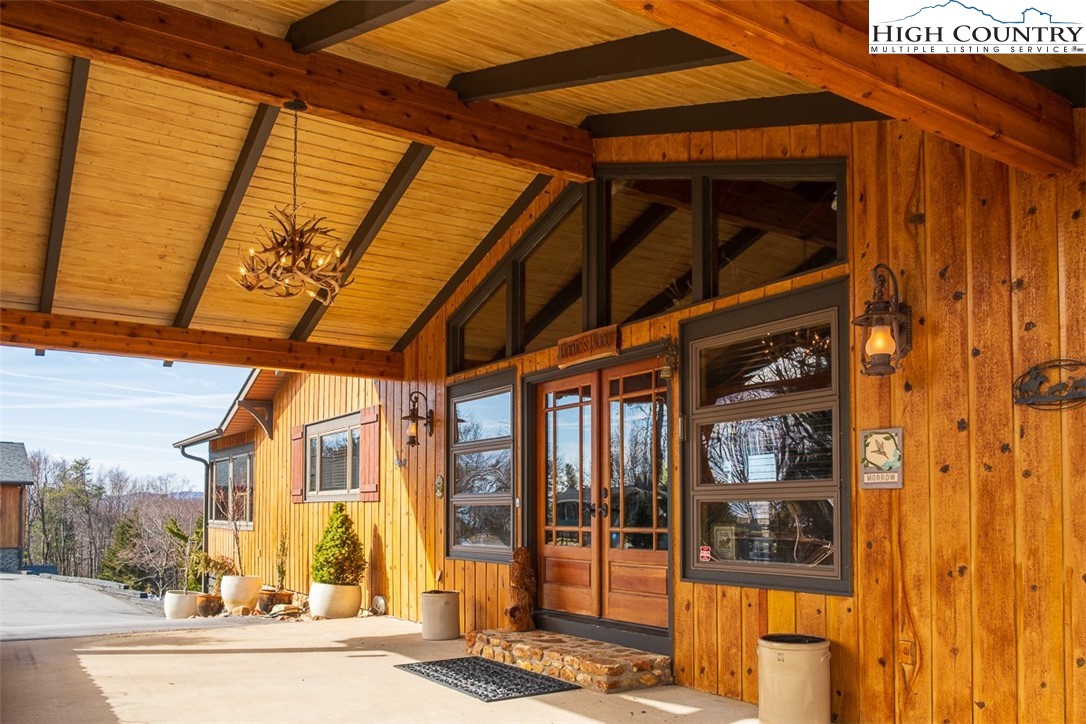 a view of a building entrance