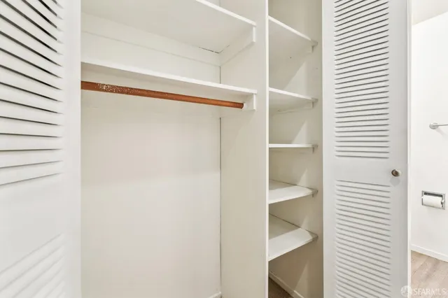 a view of closet area