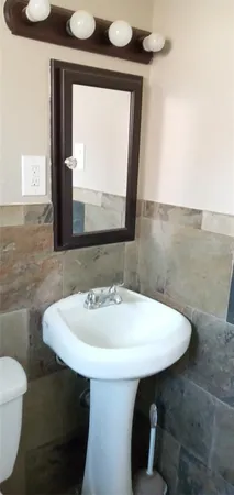 a bathroom with a sink and a toilet