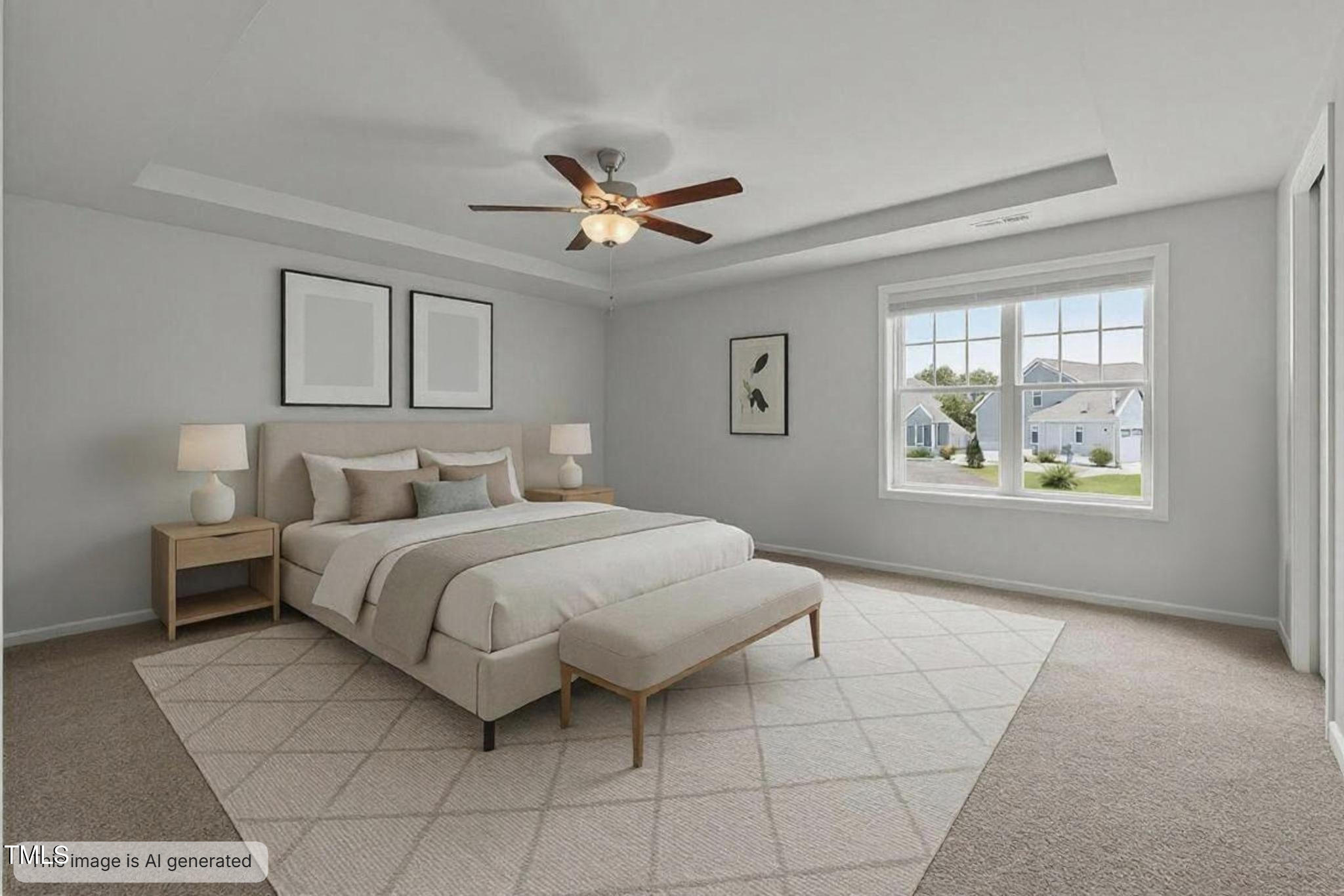 131 Sandy Springs Road Aberdeen, NC 28315 - Photo 34 of 61 a spacious bedroom with a bed and a window