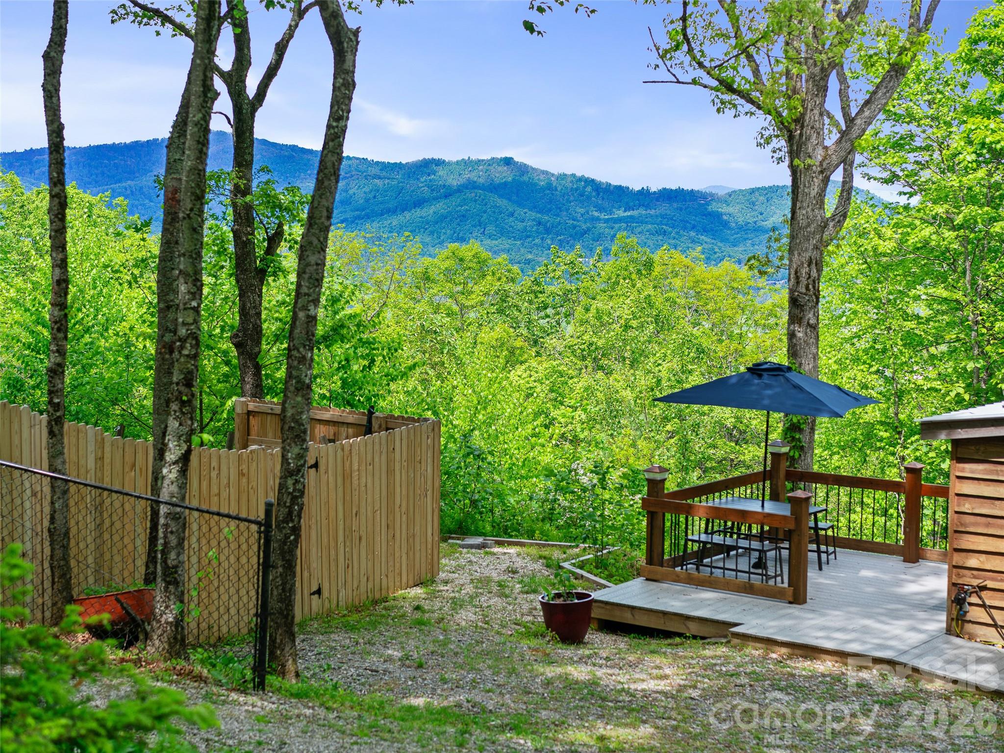 228 Continental Divide Road Spruce Pine, NC 28777 - Photo 41 of 48 a view of a garden with a patio