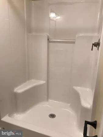 a bathroom with a tub