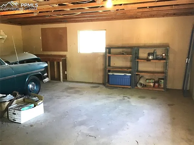 a view of a car garage