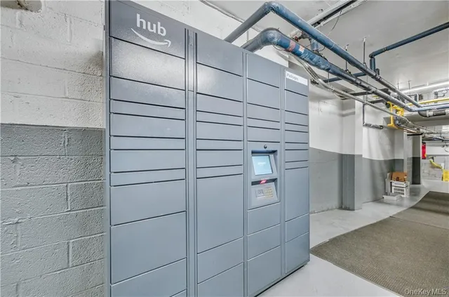 a utility room with closet
