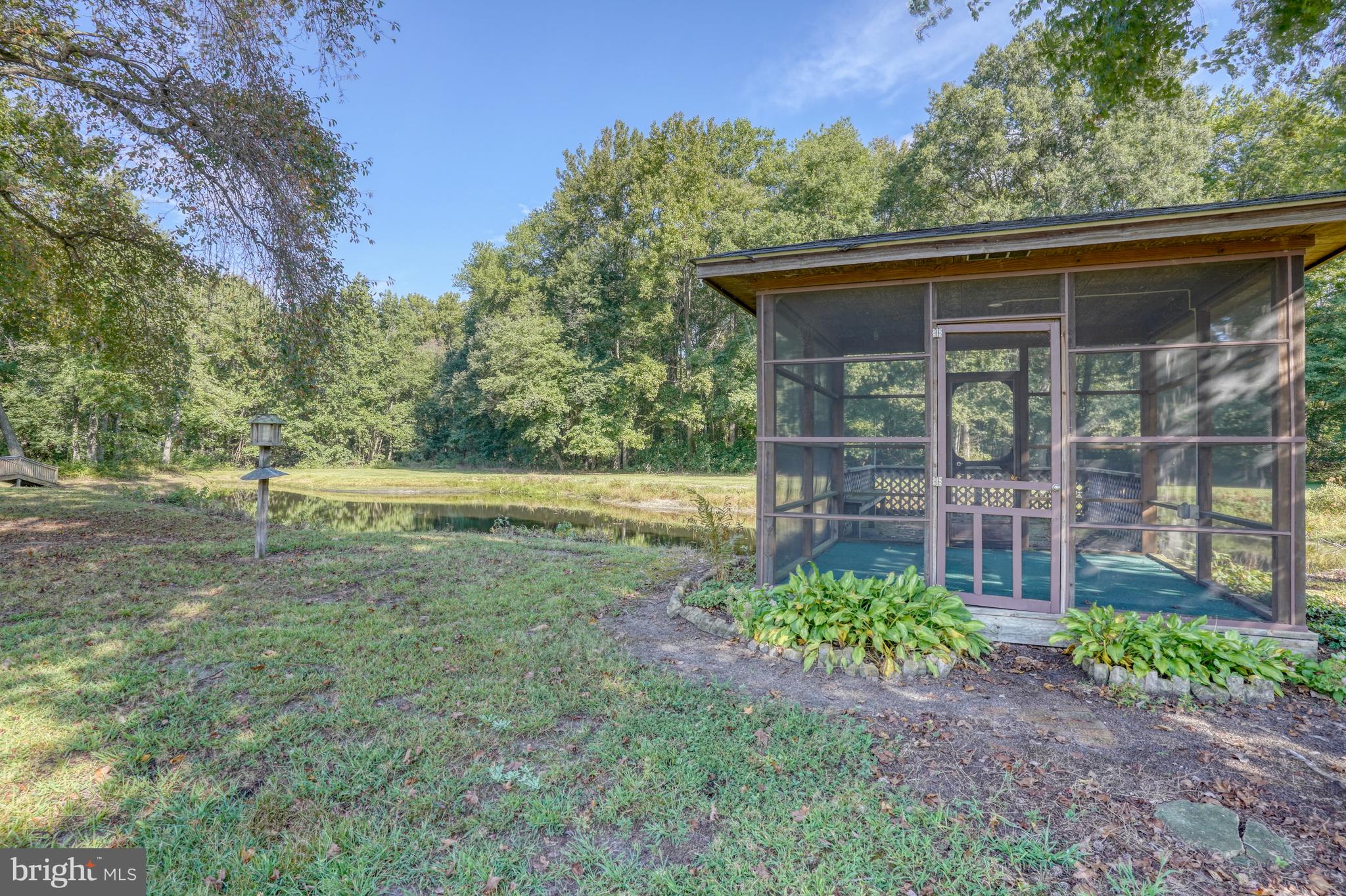 1051 Hartly Road Hartly, DE 19953 - Photo 23 of 47 a view of a backyard with plants and large trees