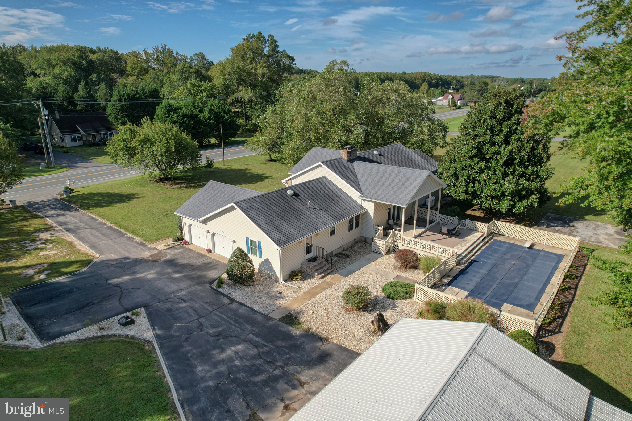 1051 Hartly Road Hartly, DE 19953 - Photo 8 of 47 an aerial view of a house with garden space and street view