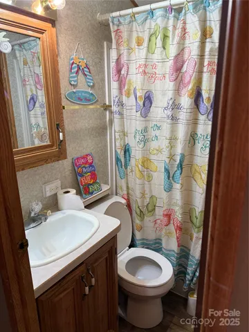 a bath room with a sink