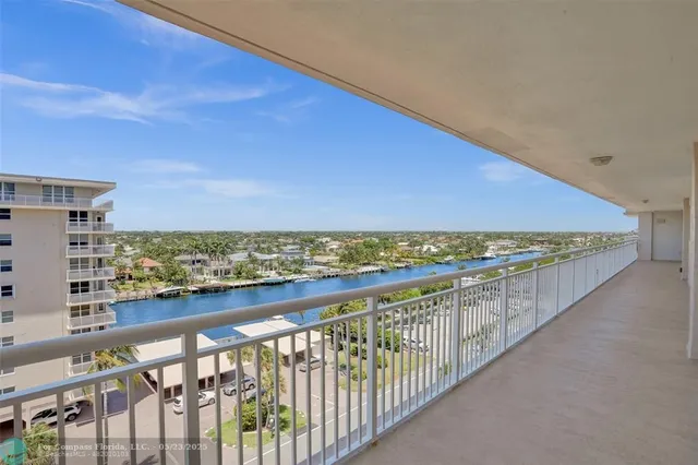 a view of city from balcony
